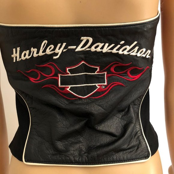 HARLEY DAVIDSON LADIES LEATHER ZIP HALTER - Picture 4 of 5
